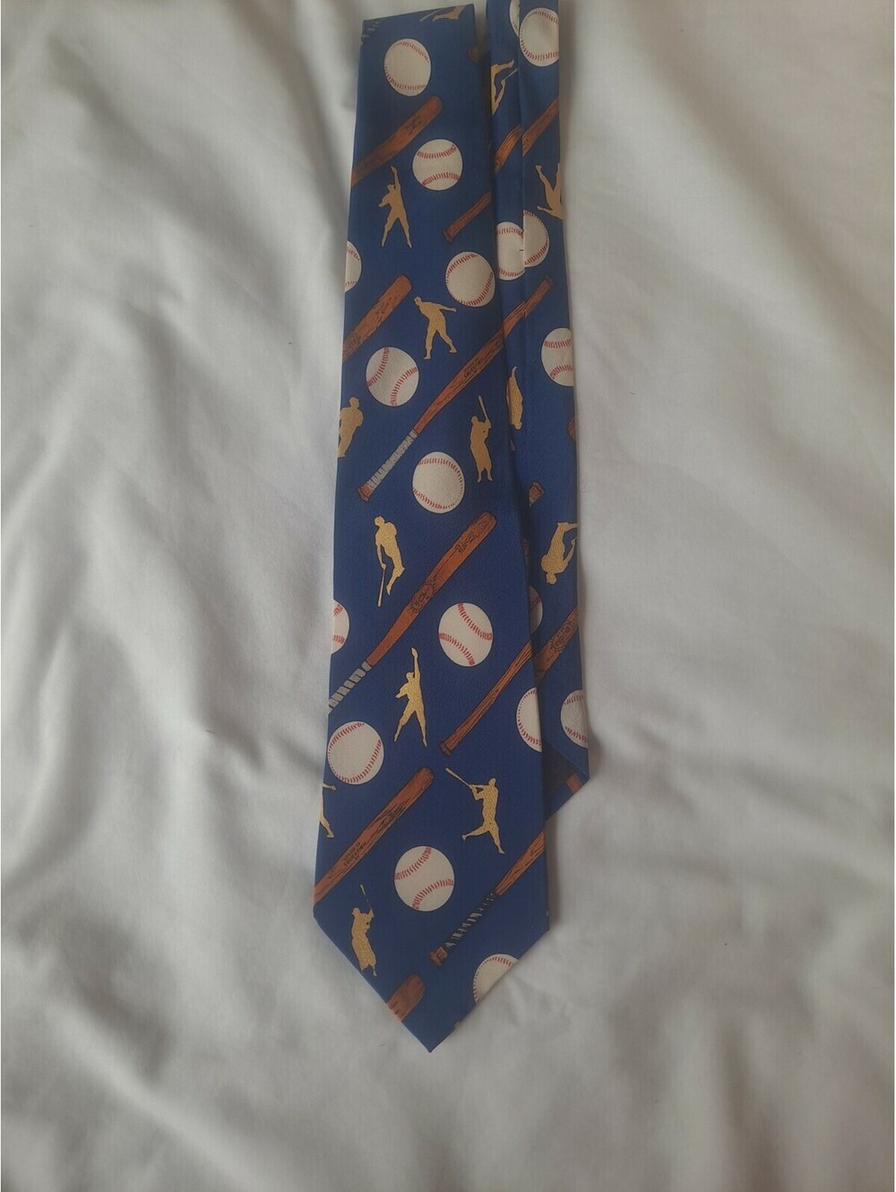Lillian Vernon Vtg 1993 Baseball Tie 100% Silk